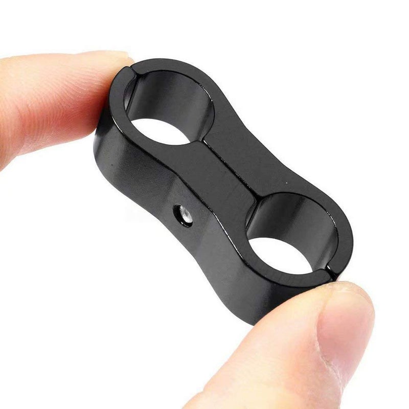 Larlansz 6PCS AN6 6AN Billet Aluminum Fuel line Mounting Hose Separator Clamp for Fuel Line, Oil Hose, Brake Line, Water Pipe, Gas Line black - Image 2